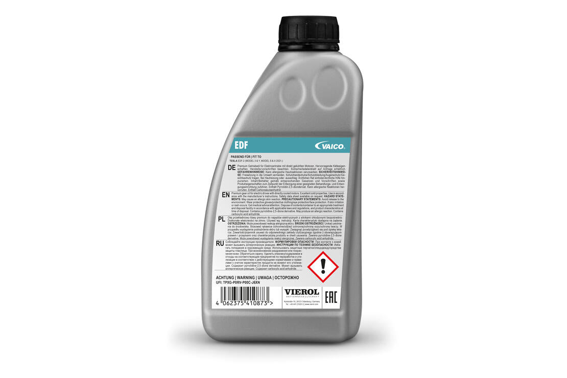 TESLA Model 3 5YJ3 & Model Y 5YJY & Model S 5YJS & Model X 5YJX Transmission EDF Oil - 1 Litres - V60-0400
