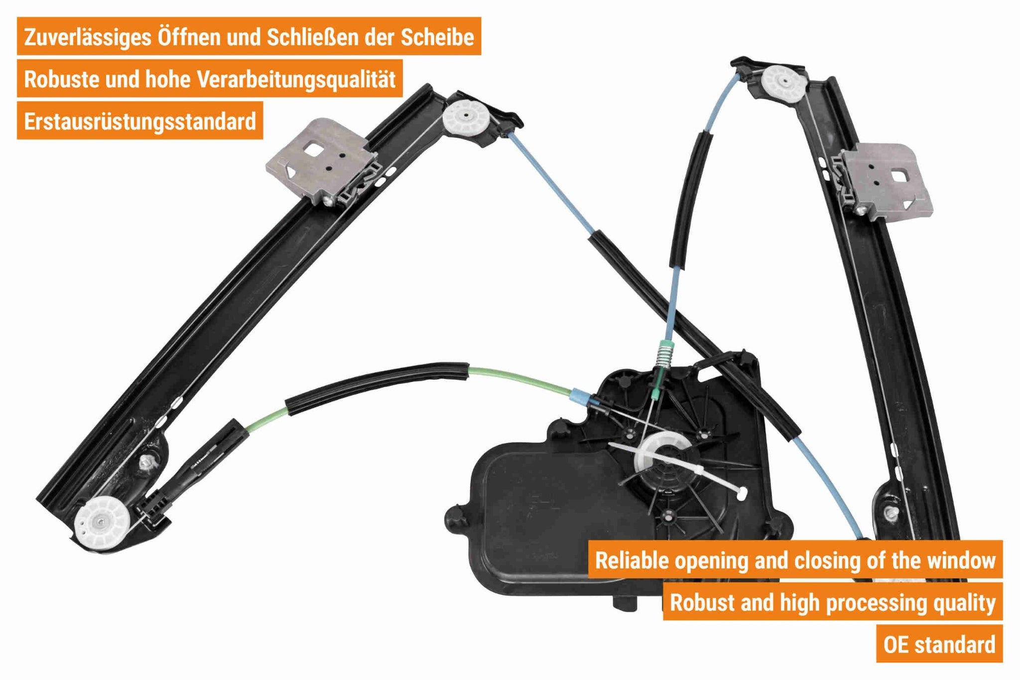 TESLA Model 3 5YJ3 Front LEFT Window Regulator - V58-0040 VAICO